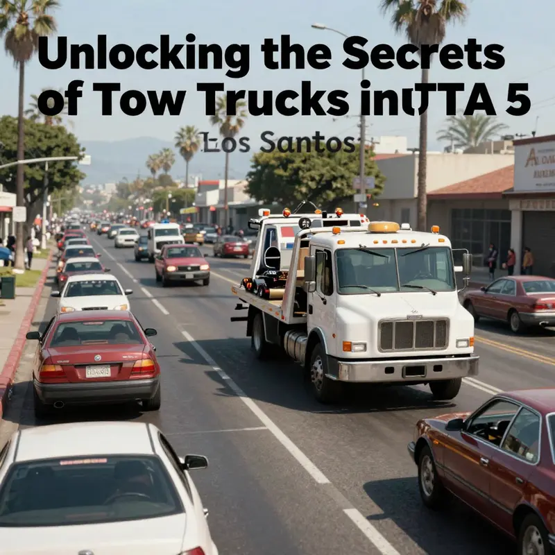 Classic Tow Truck parked outside Custom Works, Paleto Bay.