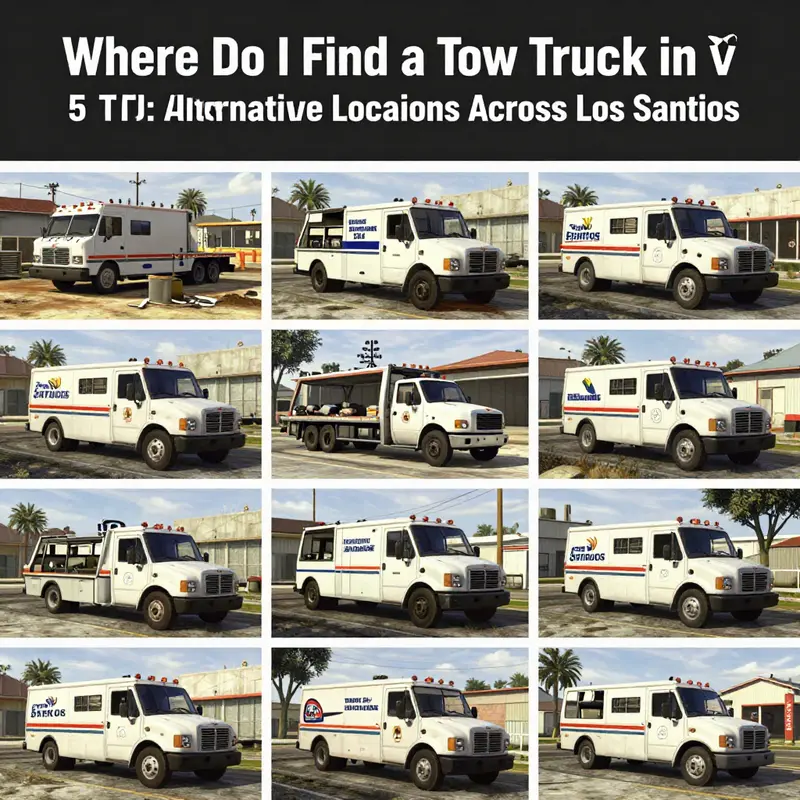 The iconic Custom Works garage in Paleto Bay, showcasing the reliable tow truck spot.