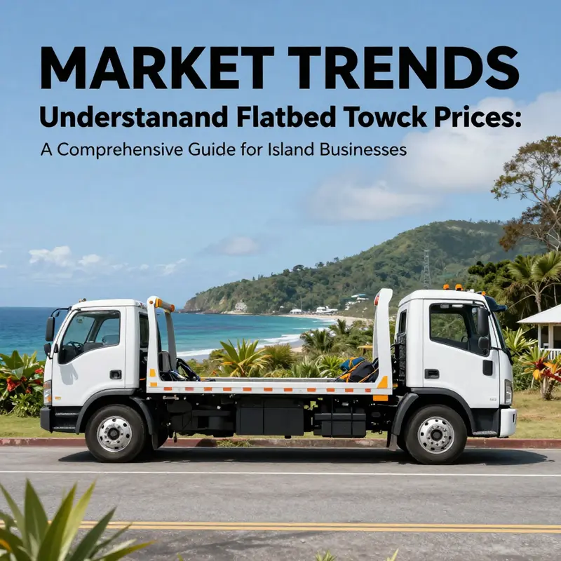 An overview of flatbed tow trucks available for commercial use, highlighting diverse pricing.