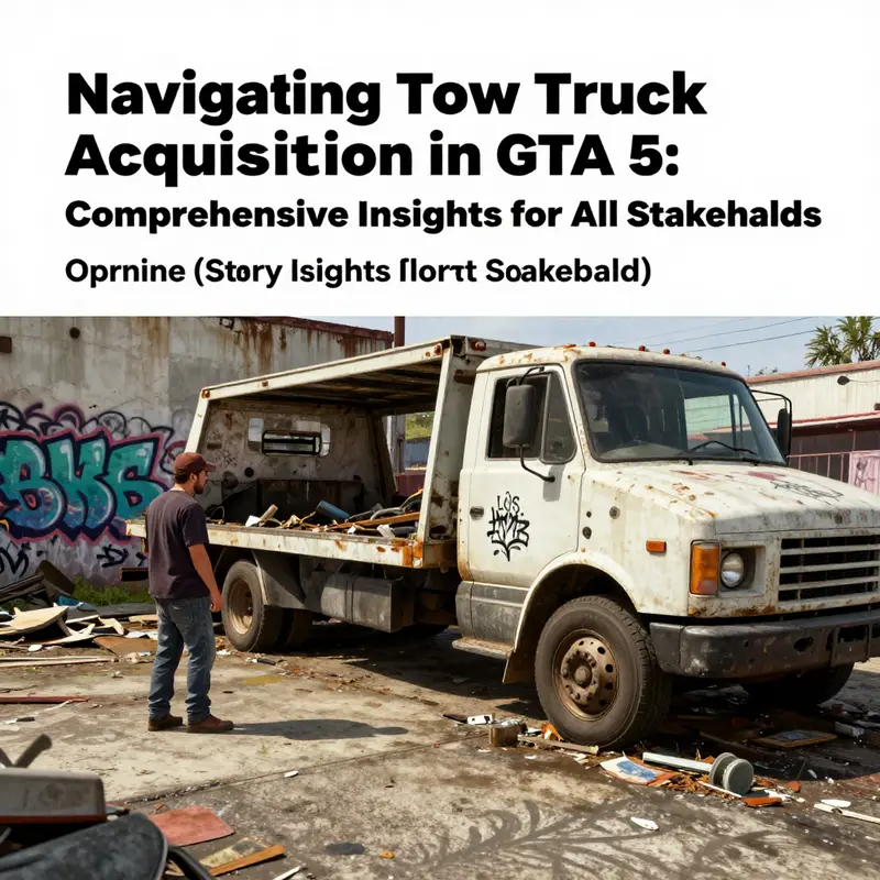 Inside Los Santos Customs, where players can find and customize tow trucks for their in-game needs.