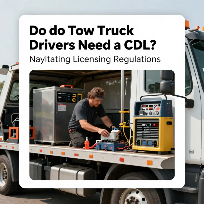 A tow truck demonstrating the federal guidelines regarding CDL requirements.