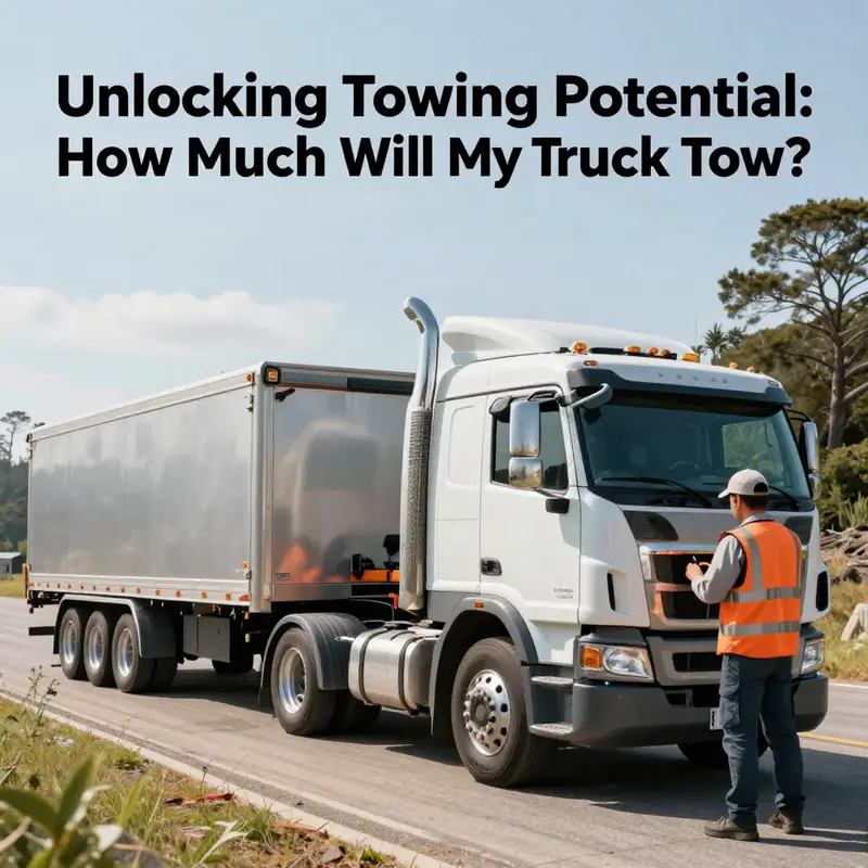Understanding towing capacity through dashboard gauges on a truck.