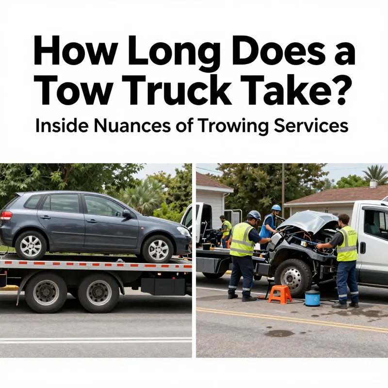 A tow truck arrives swiftly at a roadside incident, emphasizing the importance of quick response times.