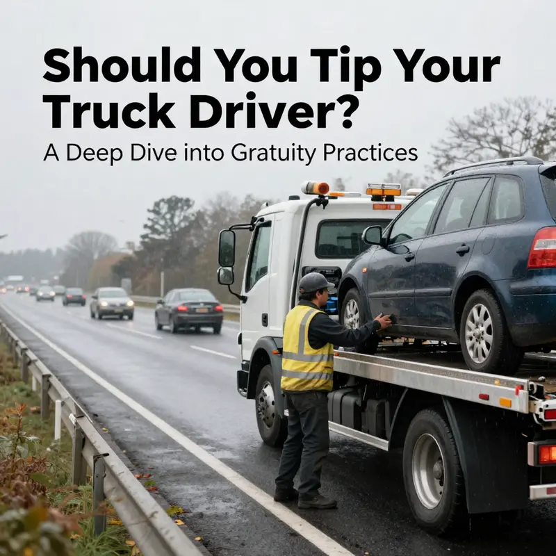 A tow truck driver and customer exchange gestures of gratitude, highlighting the importance of appreciation in service.