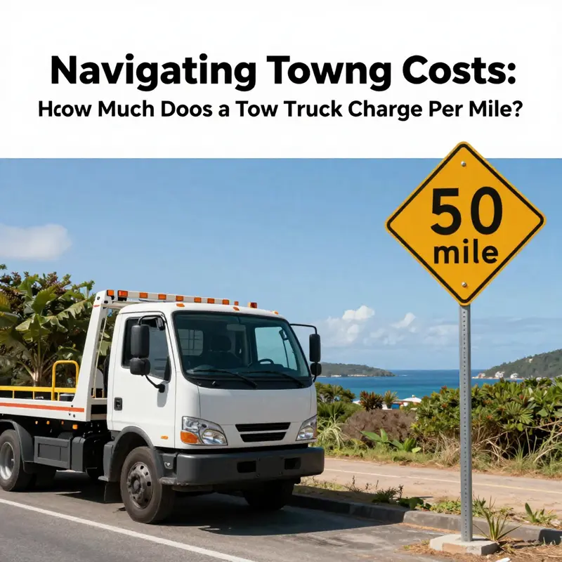 Understanding base rates and mile charges for tow trucks in a picturesque island setting.