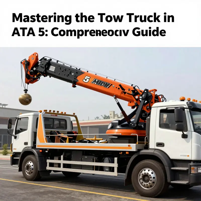 Step-by-step process of using a tow truck in GTA 5, highlighting the preparedness of a player.