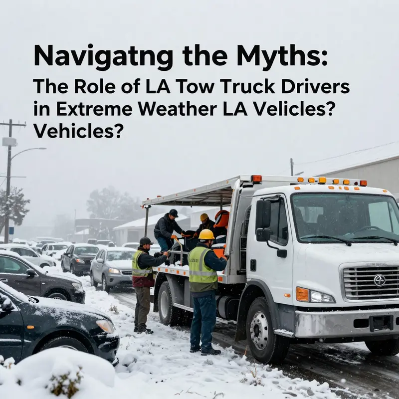A confused driver encounters a tow truck service, illustrating the misunderstanding around ‘ice vehicles’.