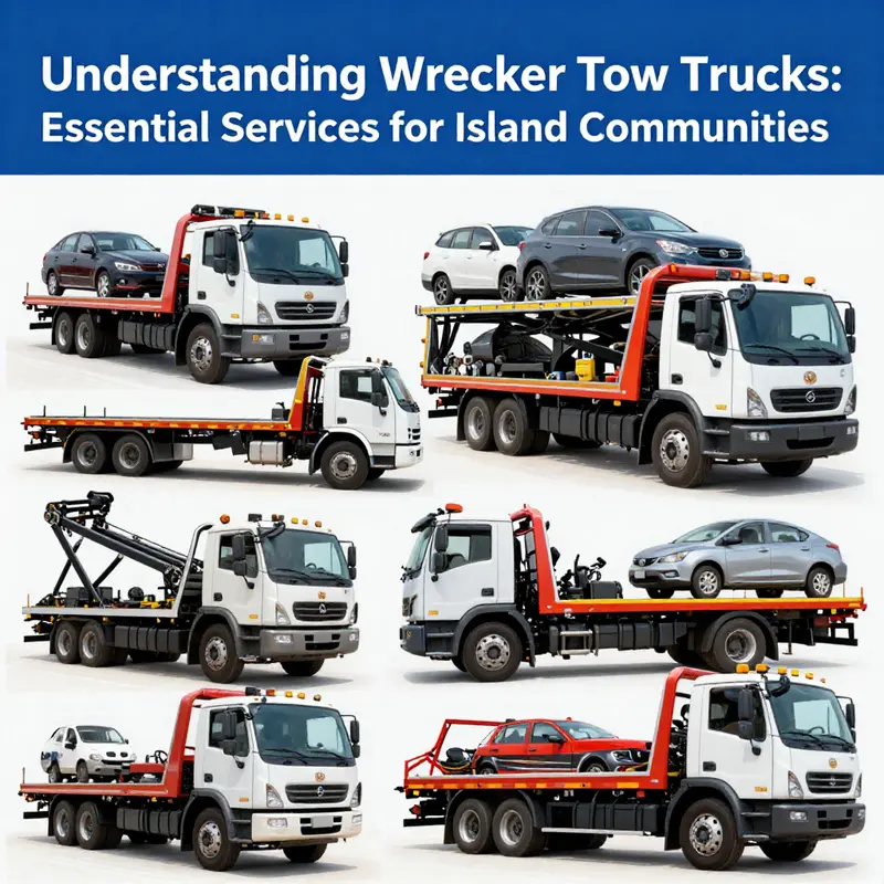 A variety of wrecker tow trucks designed for different towing scenarios.