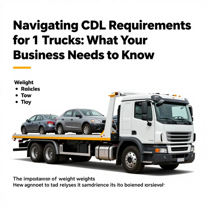 A tow truck driver ensuring compliance with CDL regulations.