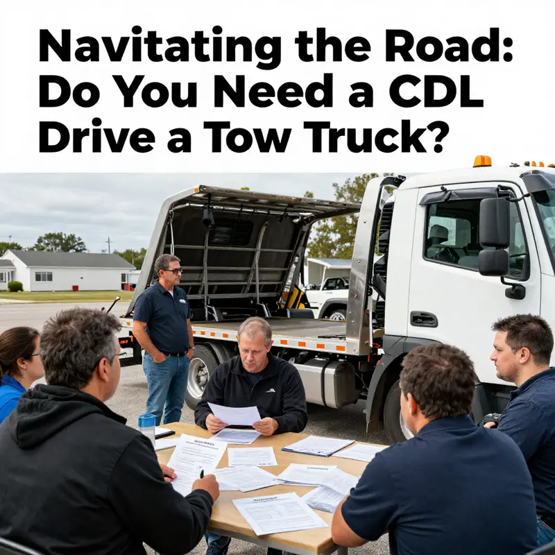 Checking weight at a weigh station to determine CDL requirements for tow trucks.