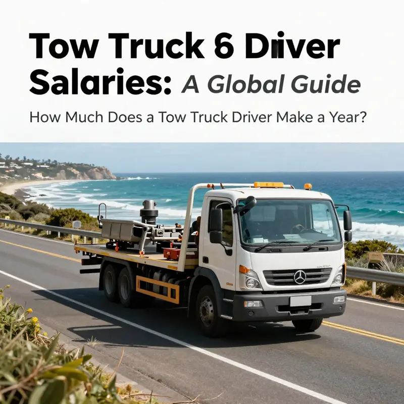 Salary landscape for tow truck drivers in Canada, featuring a representative work environment.