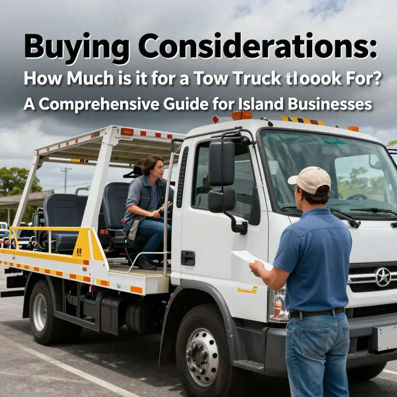 A comparative view of different tow trucks with their respective price ranges, illustrating the variety available to businesses.