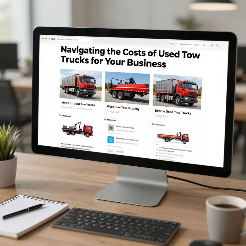 A diverse selection of used tow trucks available for various business needs.