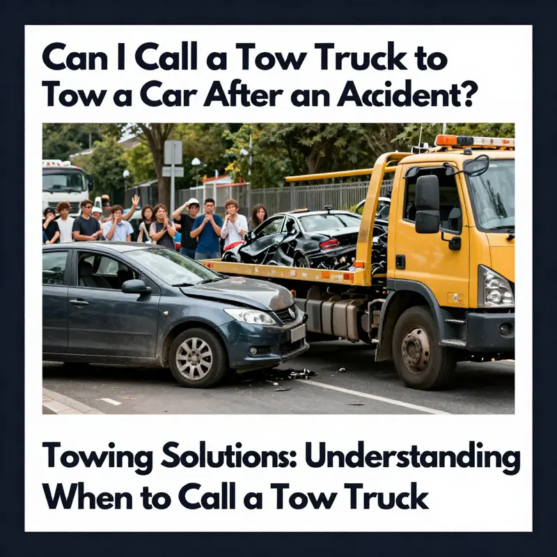 A tow truck assisting a broken-down vehicle against an island backdrop.