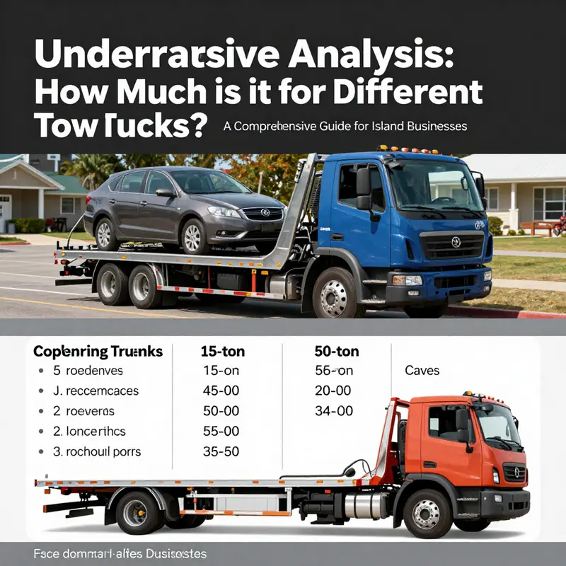 A comparative view of different tow trucks with their respective price ranges, illustrating the variety available to businesses.