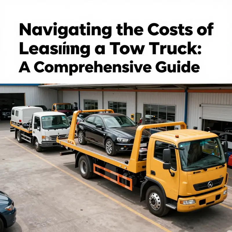 Diverse fleet of tow trucks ready for service, emphasizing the variety in leasing options.