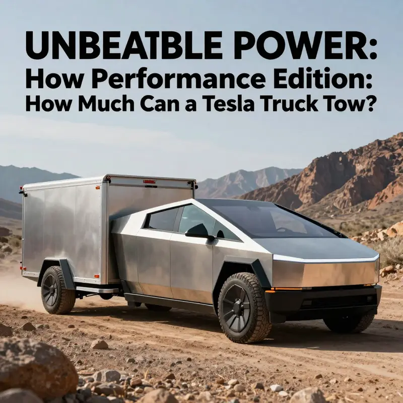 Tesla Cybertruck in action—demonstrating its top-of-the-line towing capabilities.
