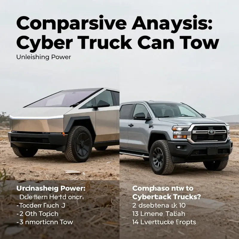 A lineup of Cybertruck models demonstrating their impressive towing capacities in a practical environment.