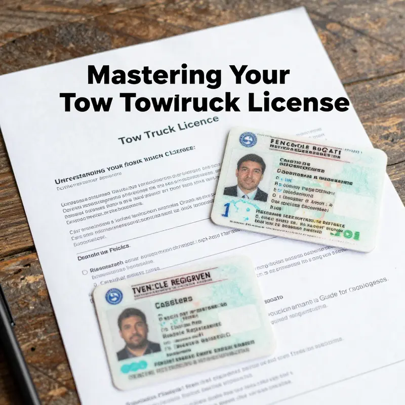 Essential documents required for obtaining a tow truck license.