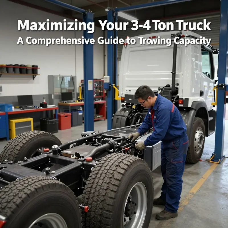 Different configurations of 3-4 ton trucks showcase their versatile towing capacities.
