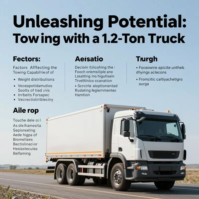 A half-ton truck demonstrates its towing capacity along an island road.