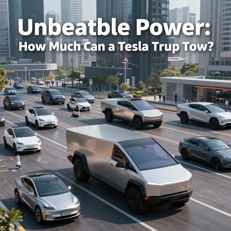 Tesla Cybertruck in action—demonstrating its top-of-the-line towing capabilities.