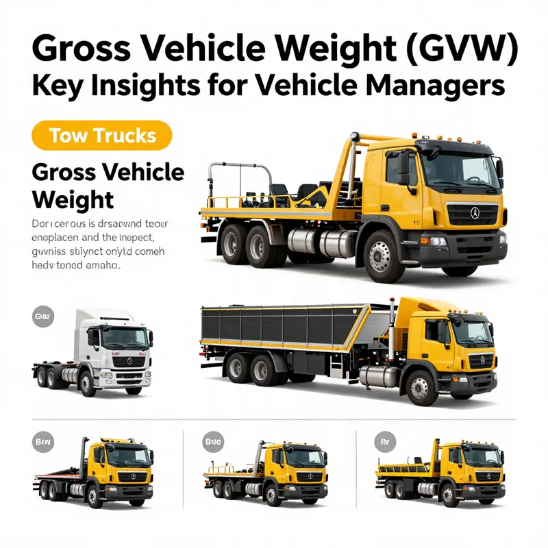 Comparison of curb weights across various tow truck models, illustrating their specifications.