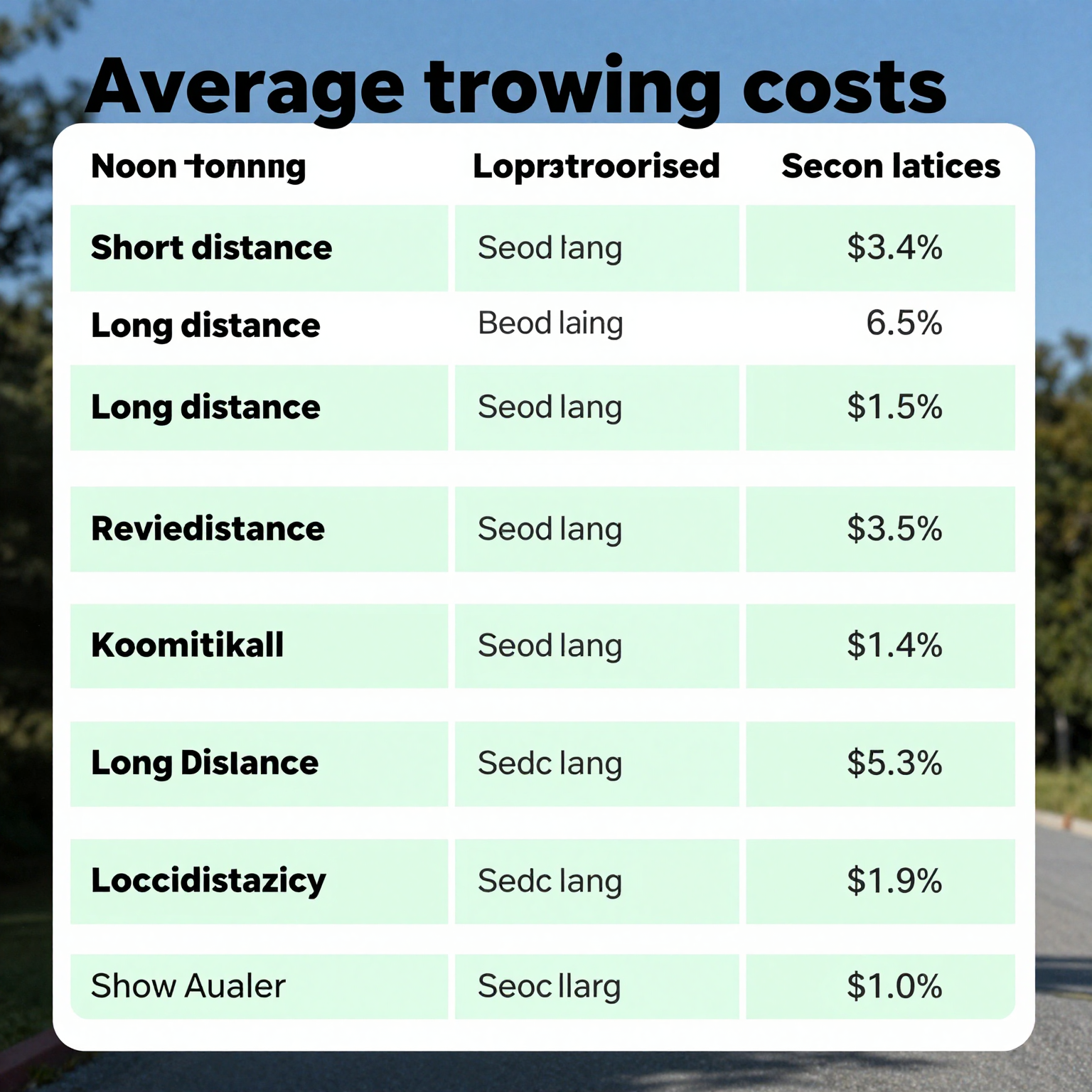 Average Towing Costs