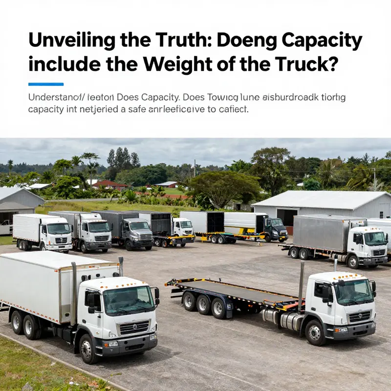 An image depicting a scenic island truck yard with various vehicles focusing on towing operations.