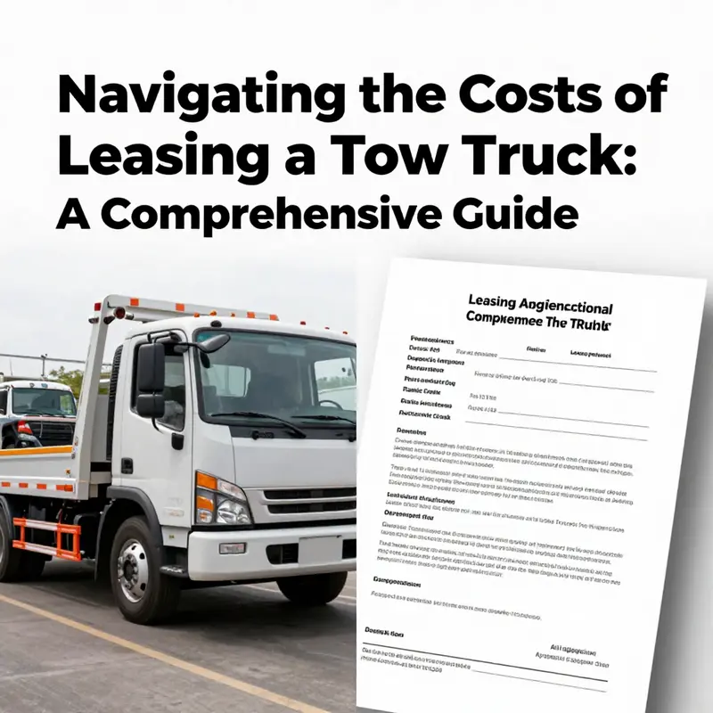 Diverse fleet of tow trucks ready for service, emphasizing the variety in leasing options.