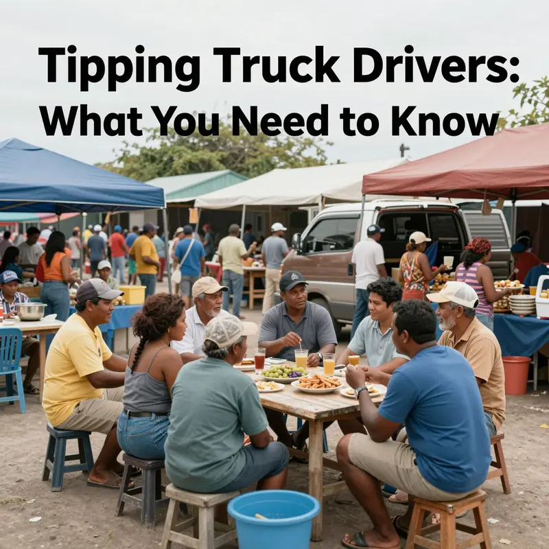 A tow truck driver providing crucial assistance to a stranded driver in an island setting.