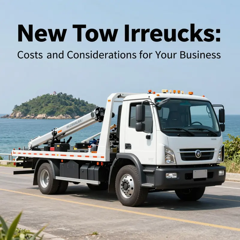 Various types of tow trucks illustrate the extensive options available for purchasing.