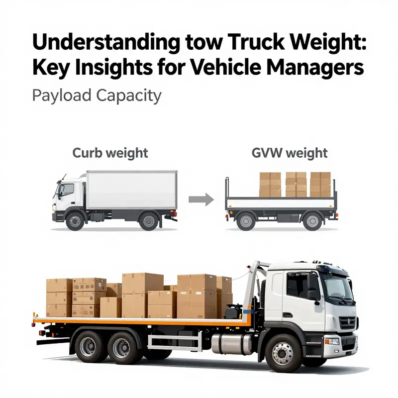 Comparison of curb weights across various tow truck models, illustrating their specifications.