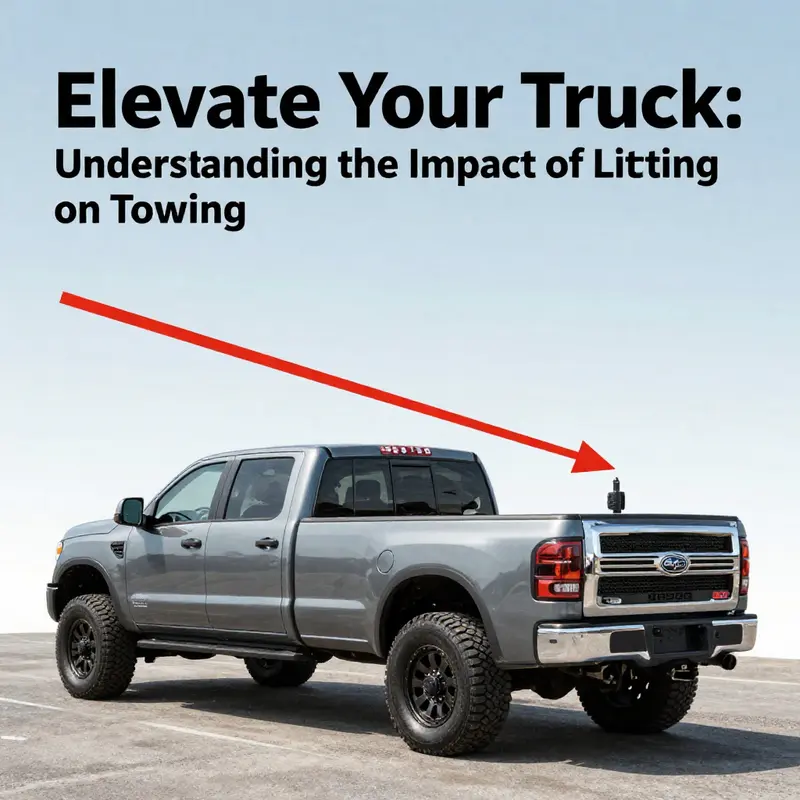 This image illustrates how lifting a truck alters its center of gravity and weight distribution.