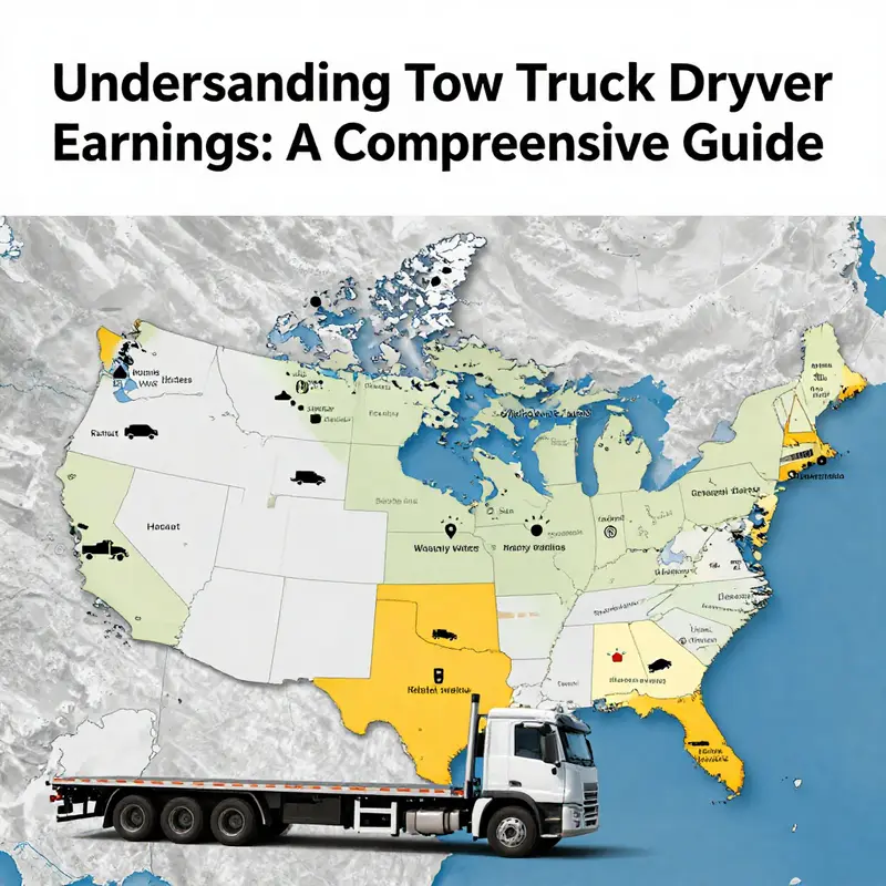 Average hourly wages for tow truck drivers across various regions, highlighting the significant pay differences.