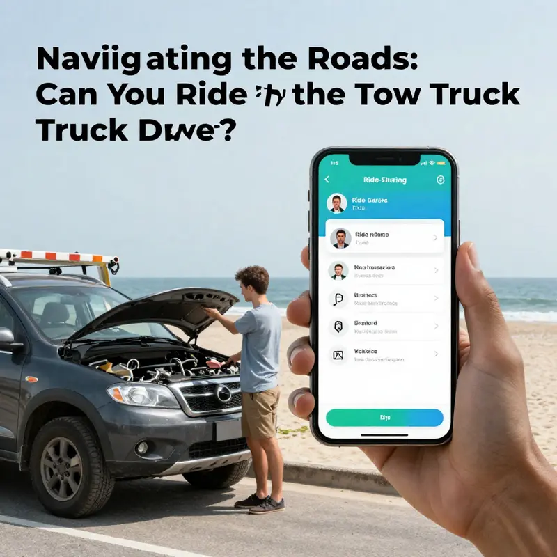 A tow truck driver discusses options with a vehicle owner while providing roadside assistance.