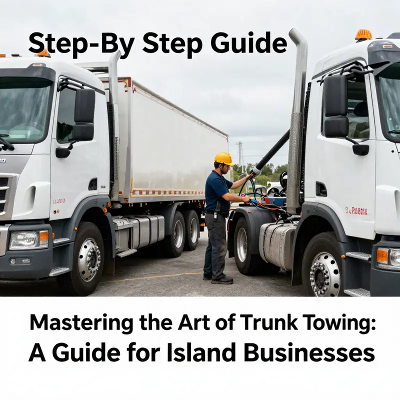 Mechanic reviewing towing specifications and regulations for two trucks.