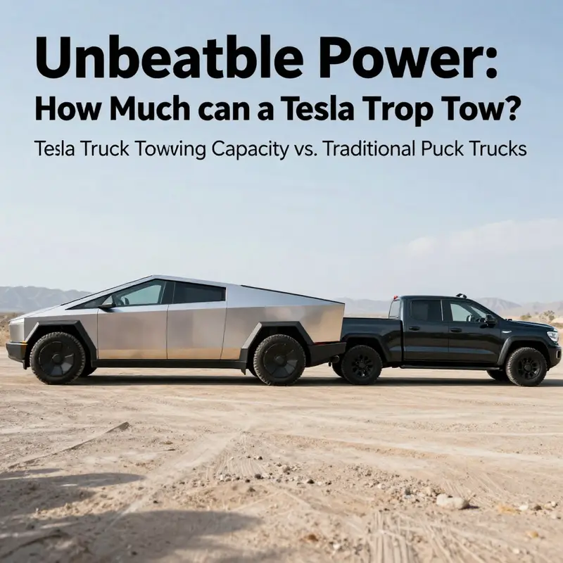 Tesla Cybertruck in action—demonstrating its top-of-the-line towing capabilities.