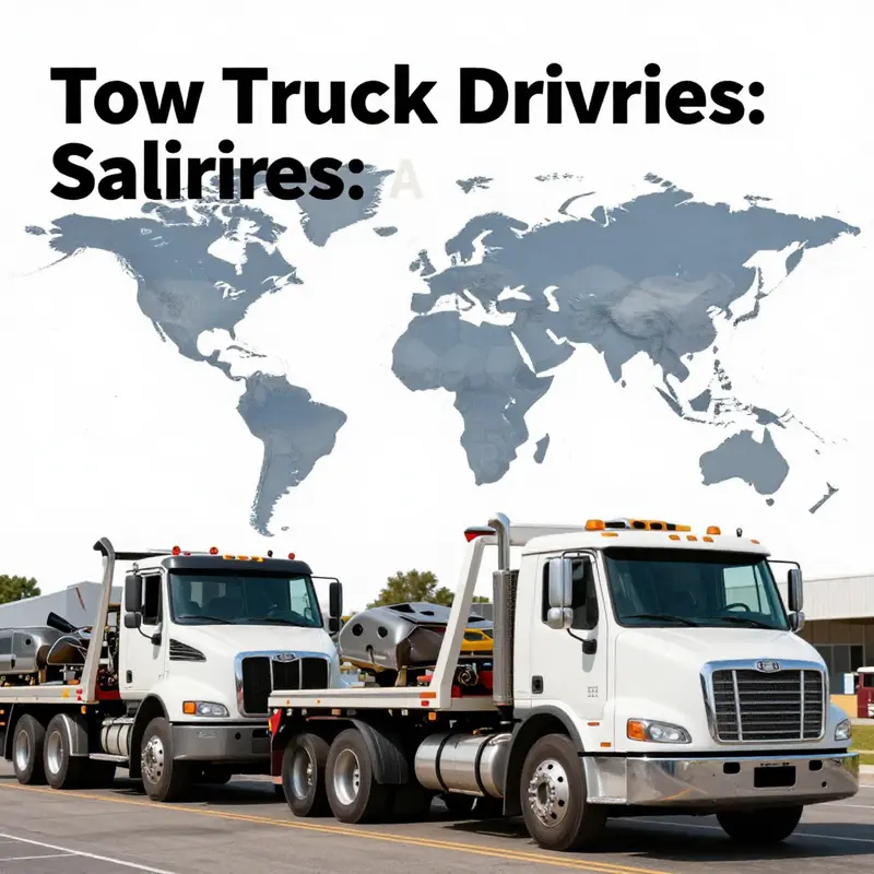 A collage of tow trucks from multiple countries representing the towing profession worldwide.