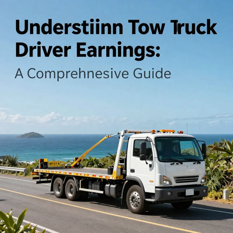 A scenic view of a tow truck on an island road, representing the critical role of towing services in transportation.