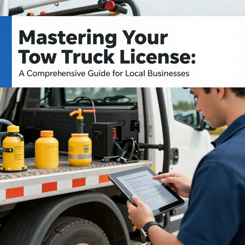 Essential documents required for obtaining a tow truck license.