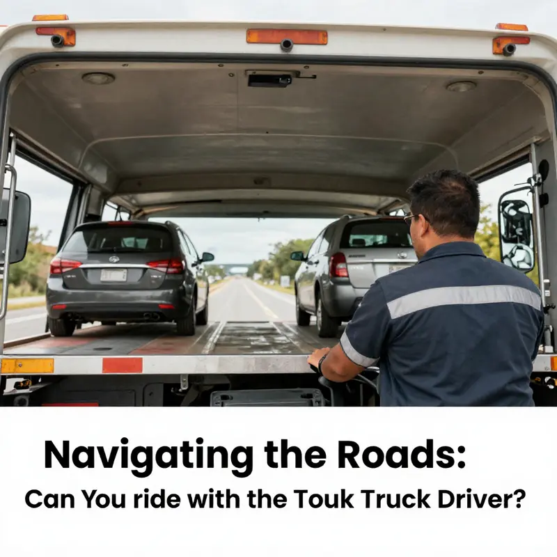 A tow truck driver discusses options with a vehicle owner while providing roadside assistance.