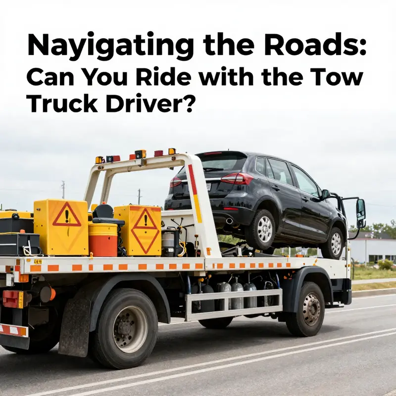 A tow truck driver discusses options with a vehicle owner while providing roadside assistance.