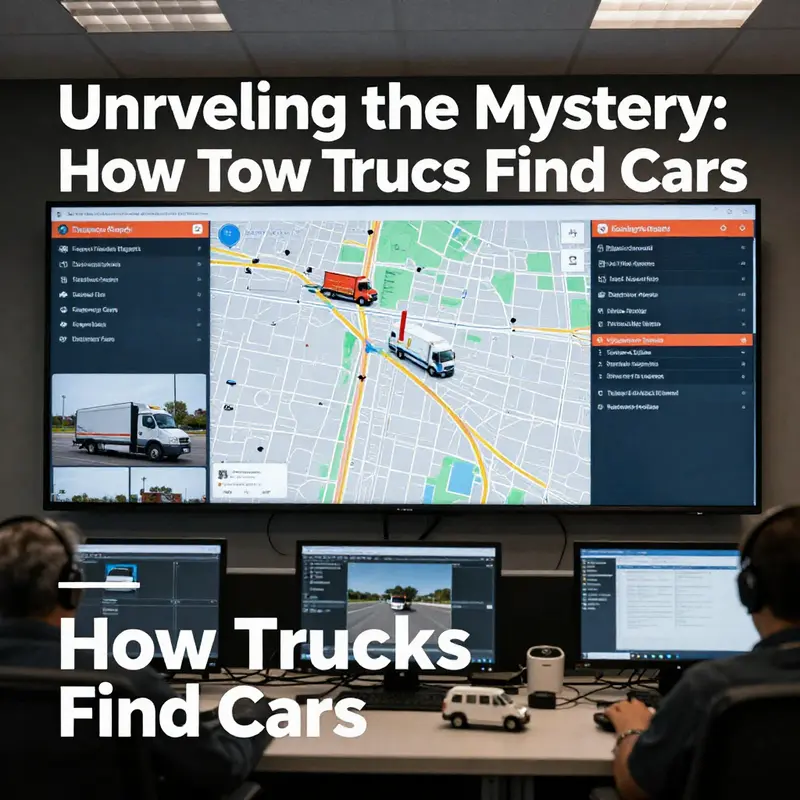 An auto repair service ready to respond to an emergency call for vehicle towing.