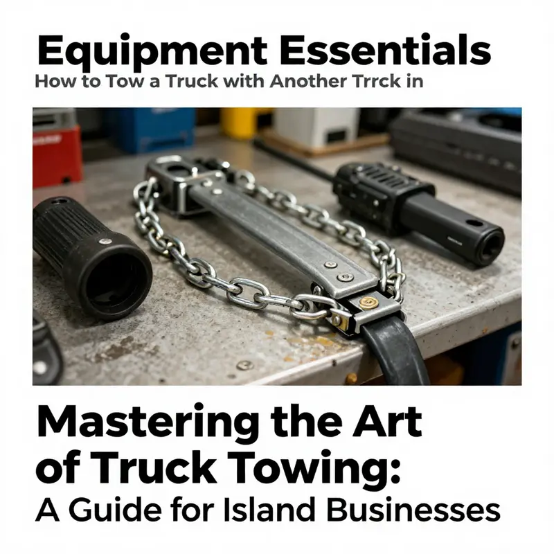 Mechanic reviewing towing specifications and regulations for two trucks.