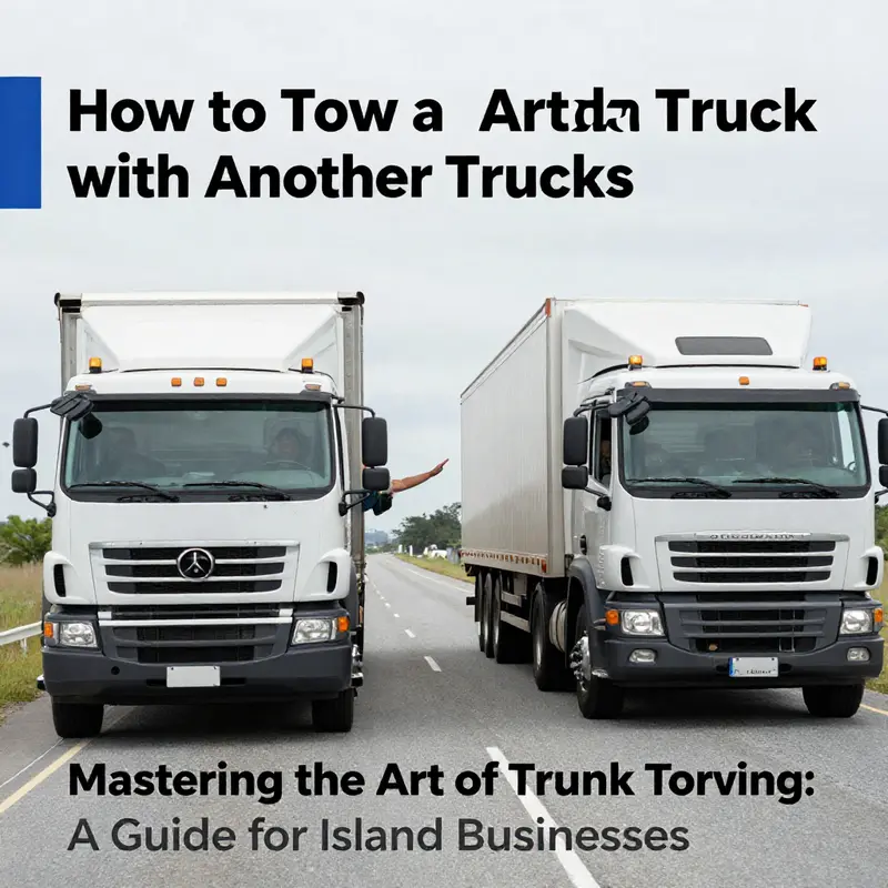 Mechanic reviewing towing specifications and regulations for two trucks.