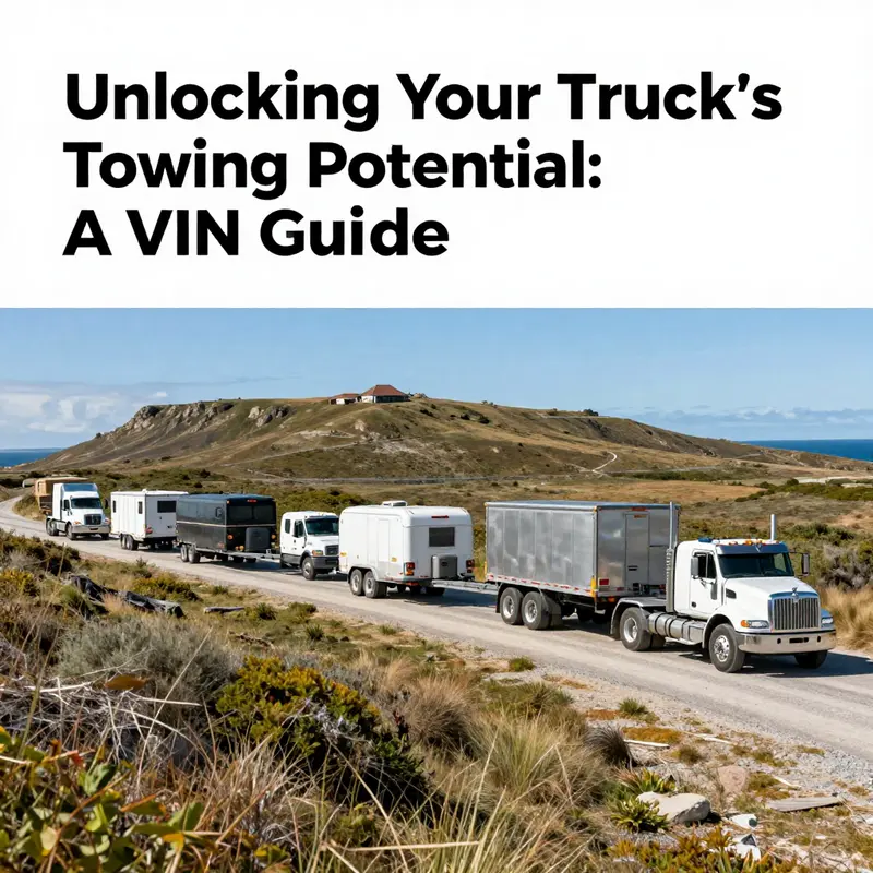 Vehicles towing trailers on an island, symbolizing diverse towing needs and capacities.