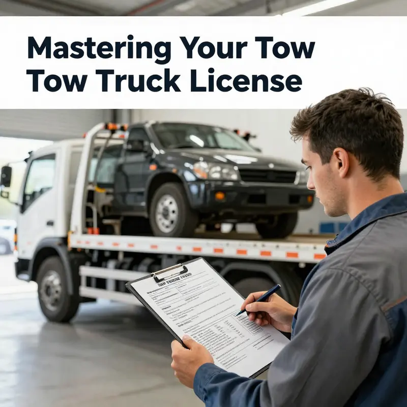 Essential documents required for obtaining a tow truck license.