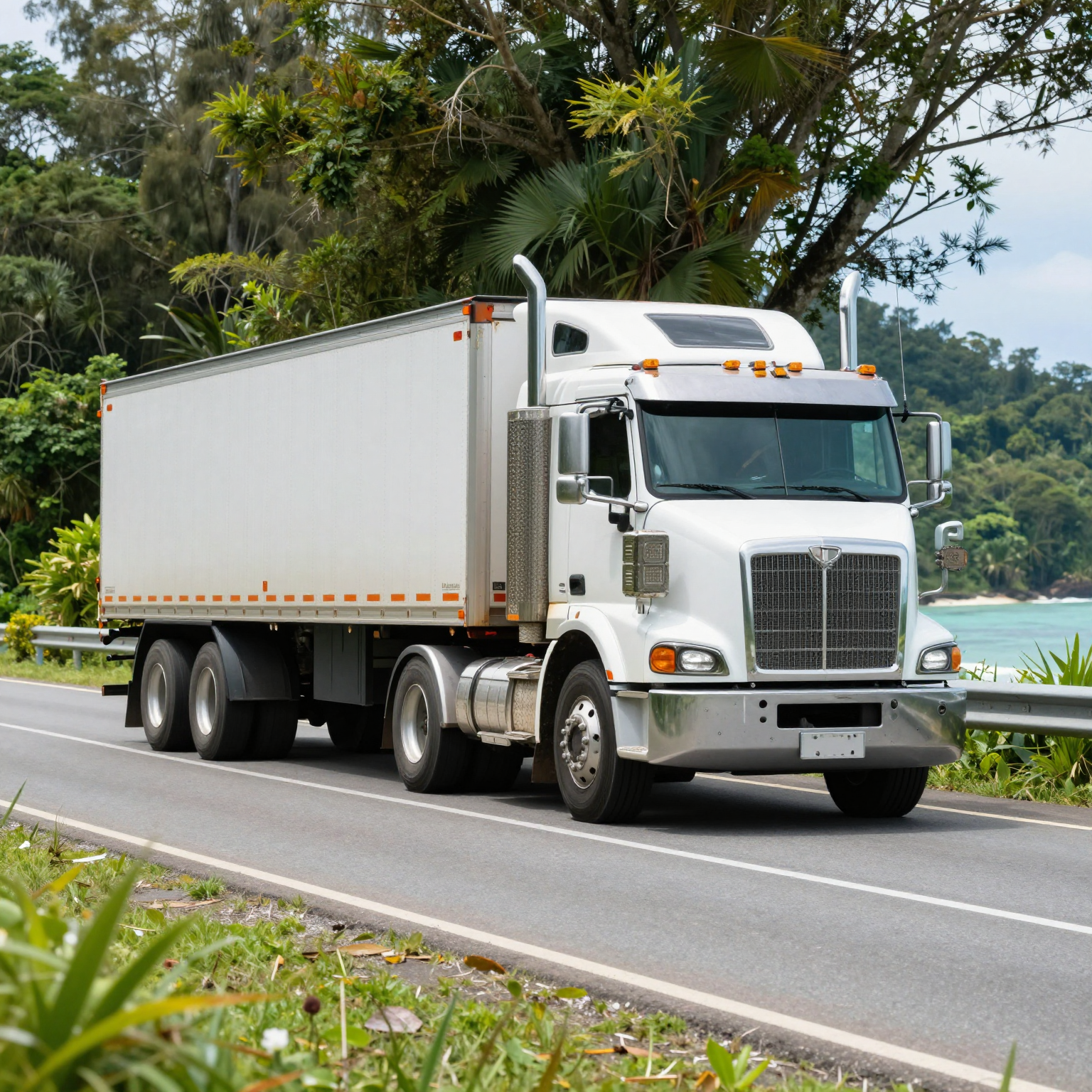 Truck Towing a Trailer
