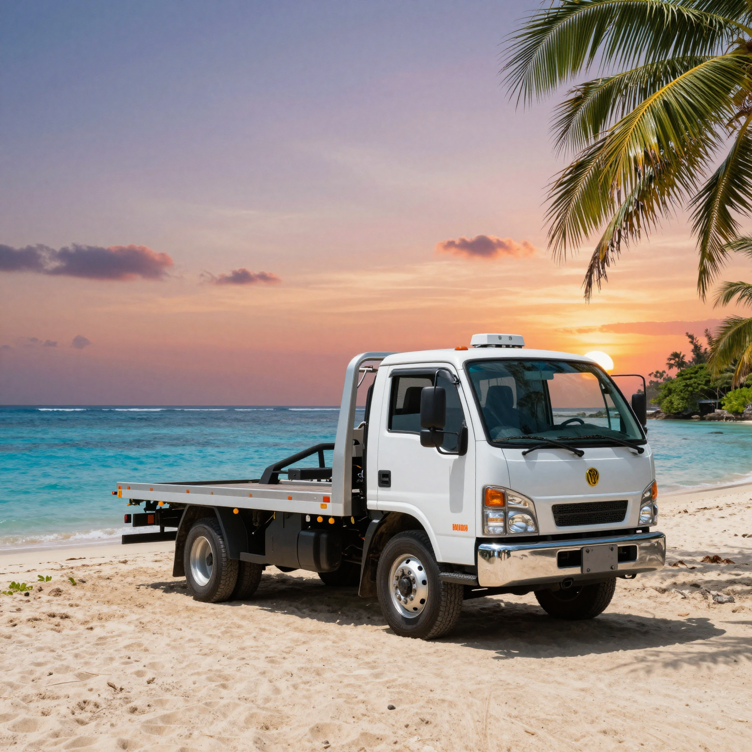 Tow Truck by the Beach